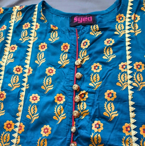 Boho Chic Blue Floral Maxi Dress - Picture 6 of 13